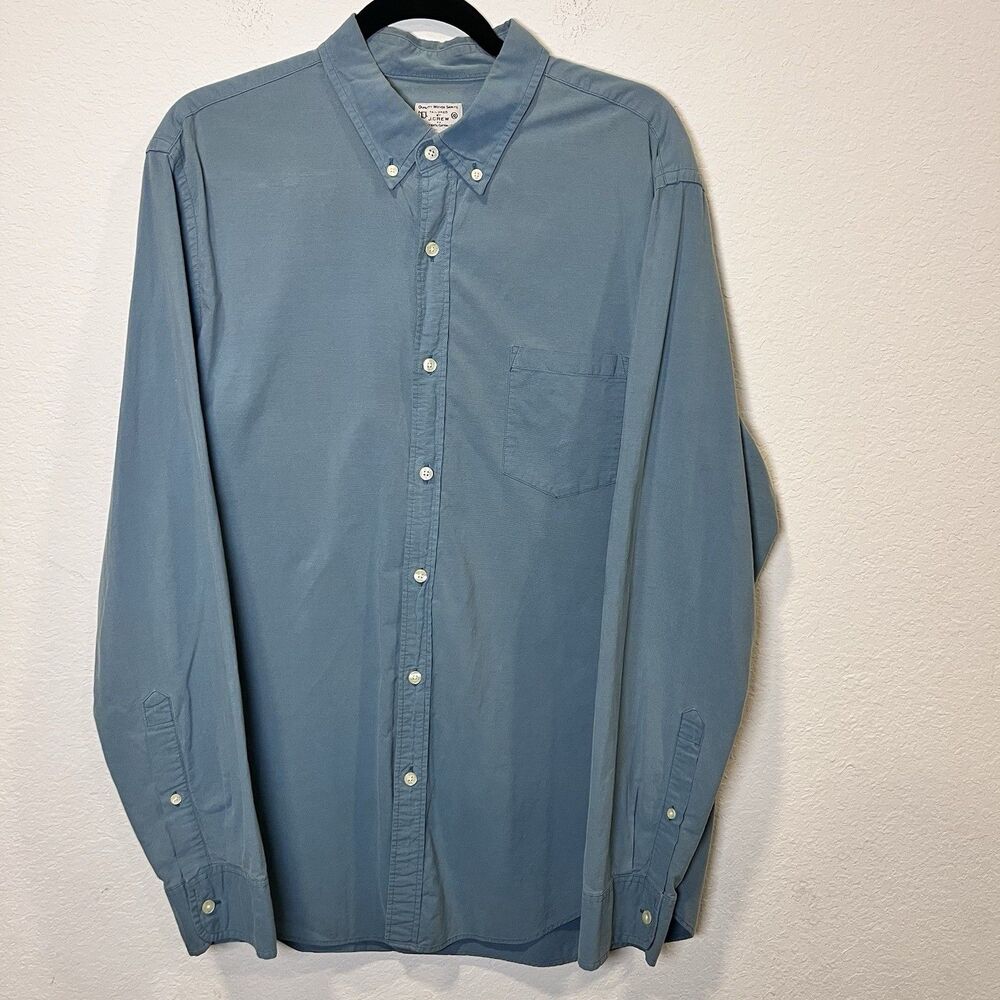 J Crew Quality Woven Shirts Cotton Button Down Long Sleeve Shirt Mens Size XL